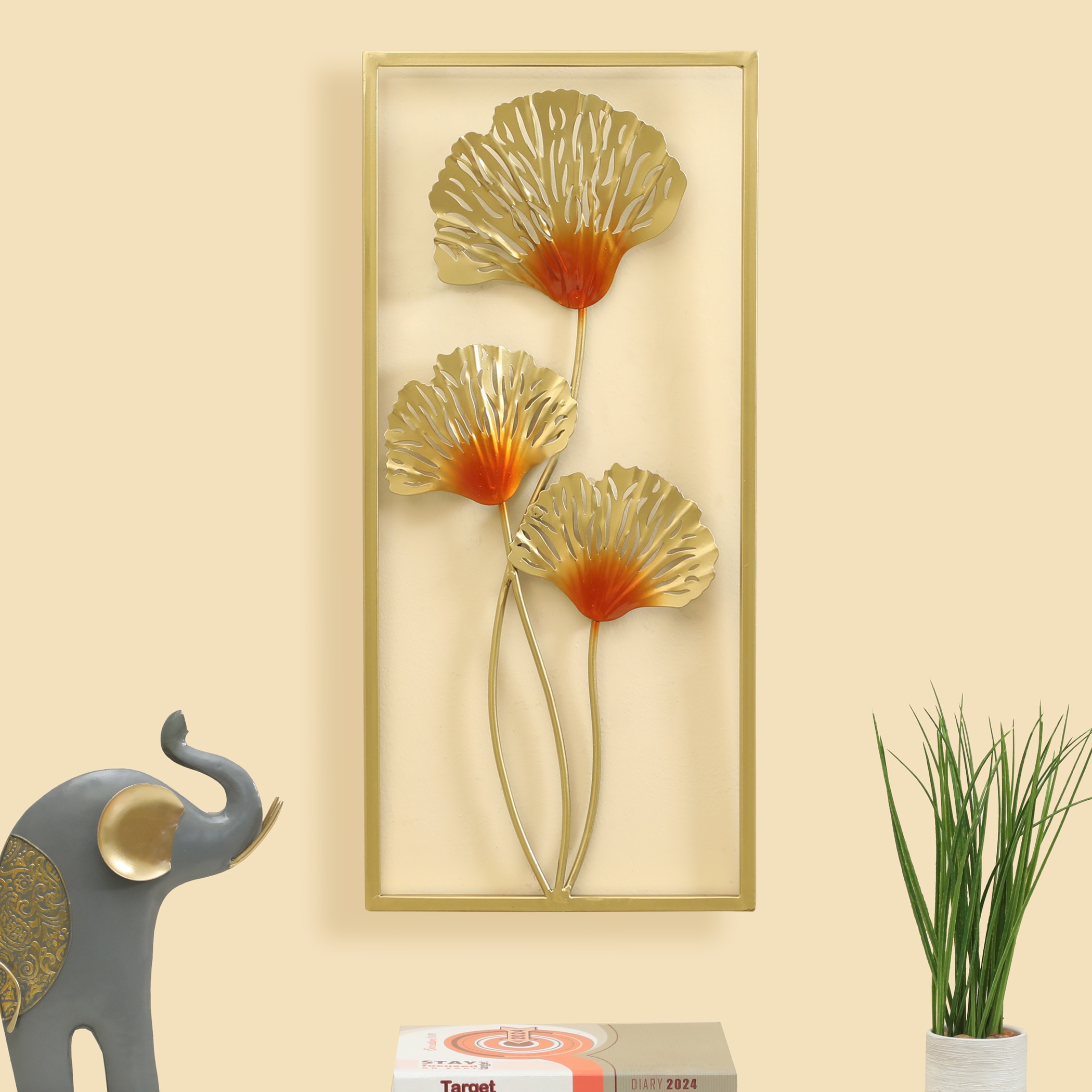 Arjuna Abstract Metal Wall Decor in Multicolor Set of 1 - Vedas Exports