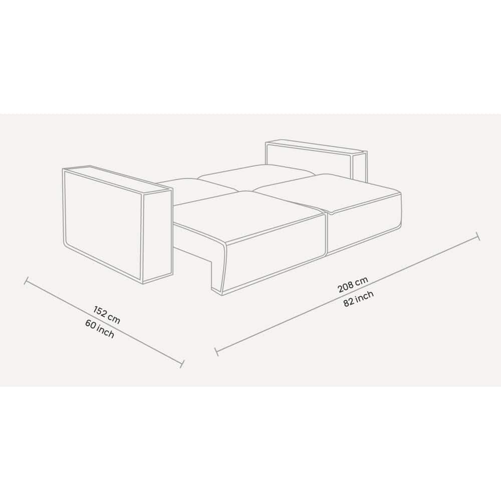 Skult 3 Pull Out Sofa Cum Bed In T Blue Colour