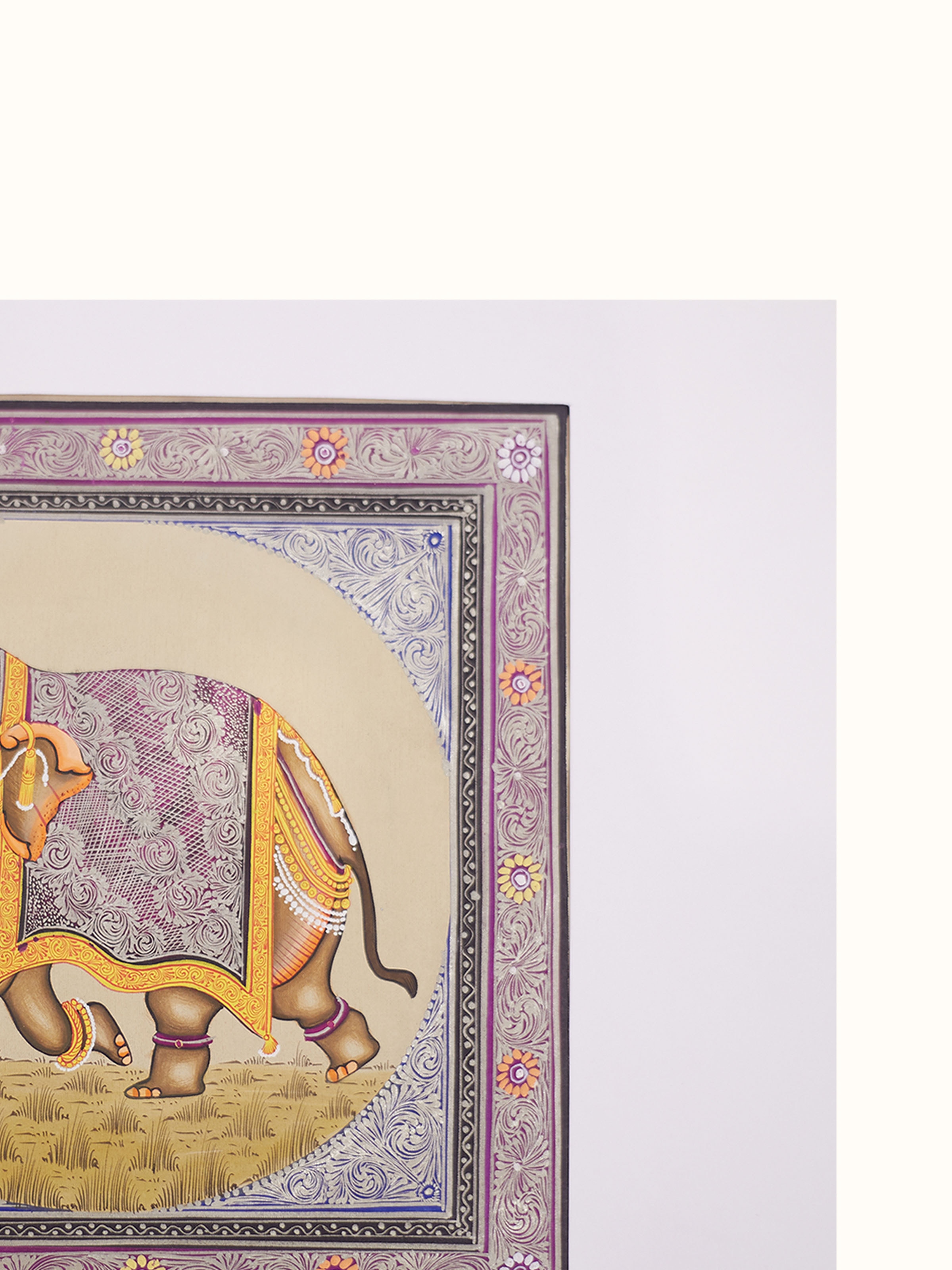 The Regal Elephant Miniature Painting