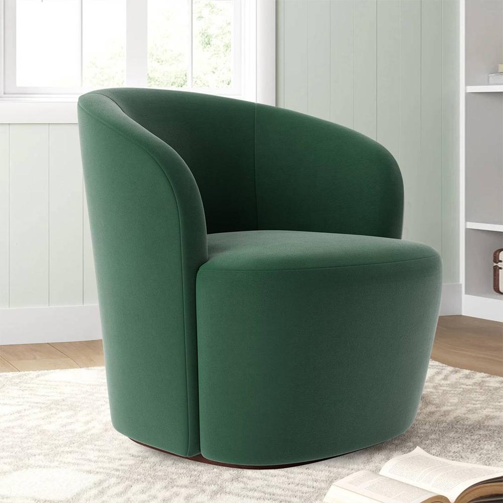 Aron Accent chair Velvet in Green Color
