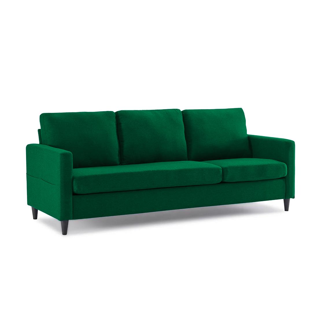 Monznij Sectional Fabric Sofa - Green