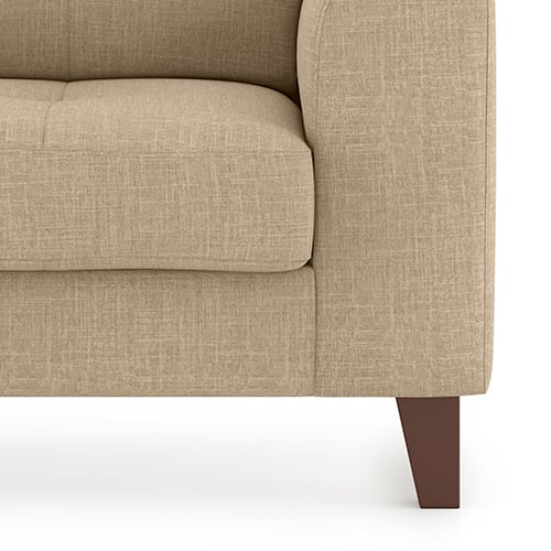 Verona Luxe 3 Seater Fabric Sofa in Sandshell Beige Colour