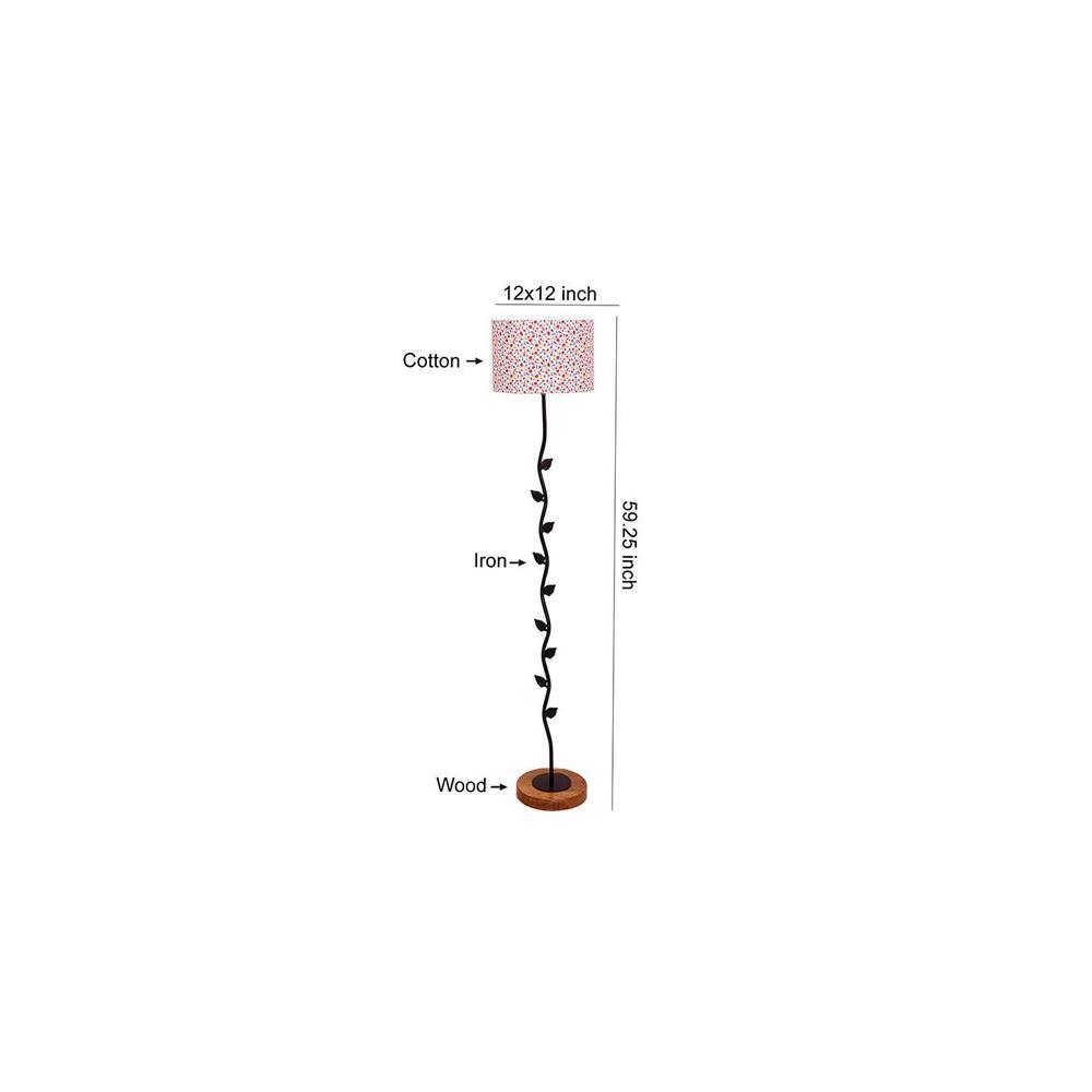 Ferlin Multicolour Cotton Shade Floor Lamp