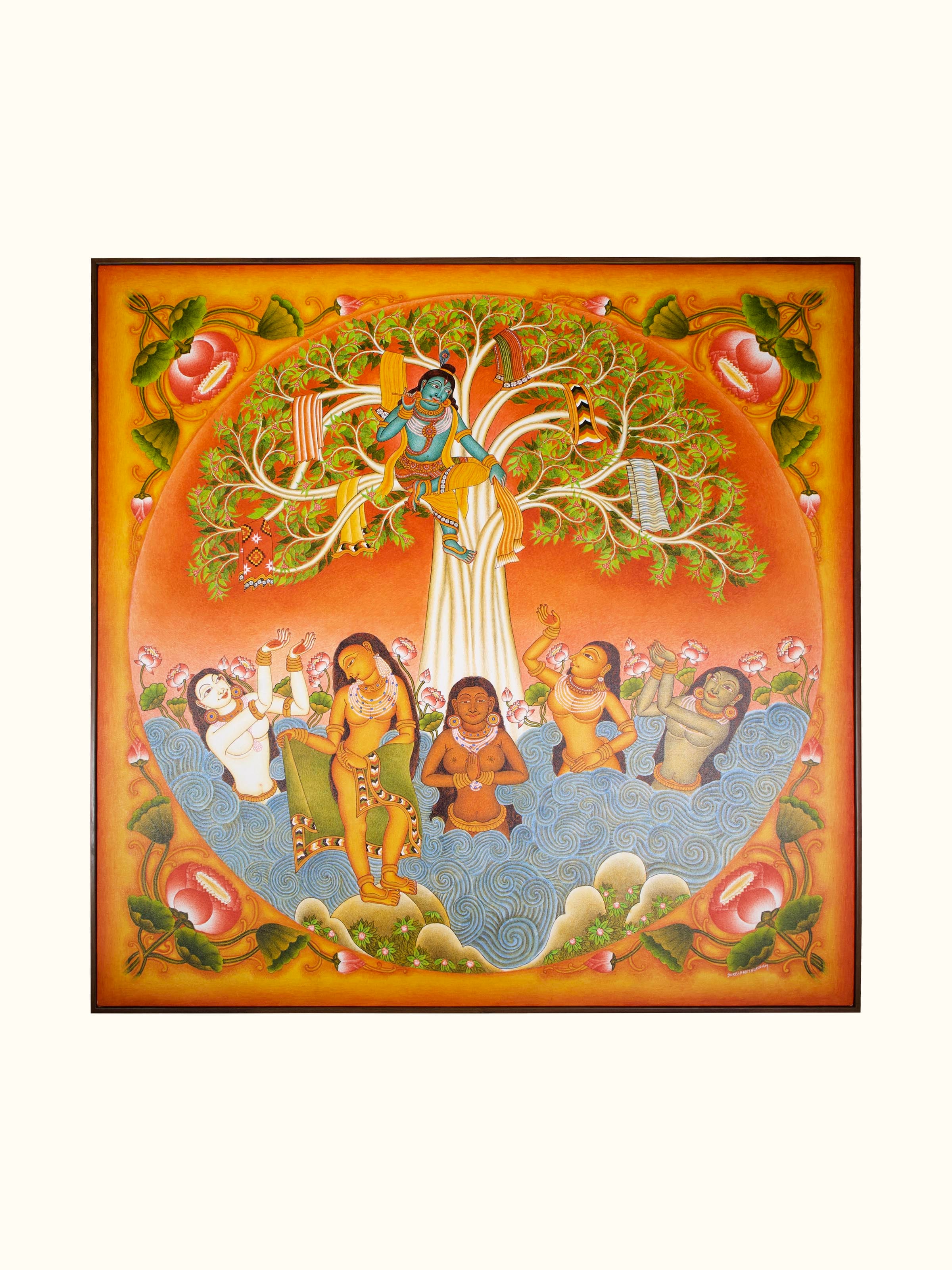 Gopi Vasthraharna Kerala Mural Painting