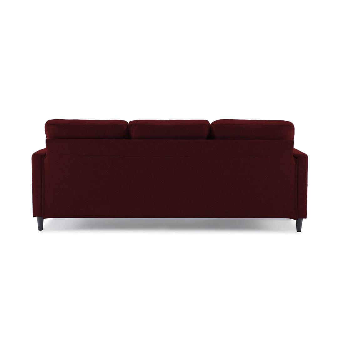 Monznij Sectional Fabric Sofa - Maroon