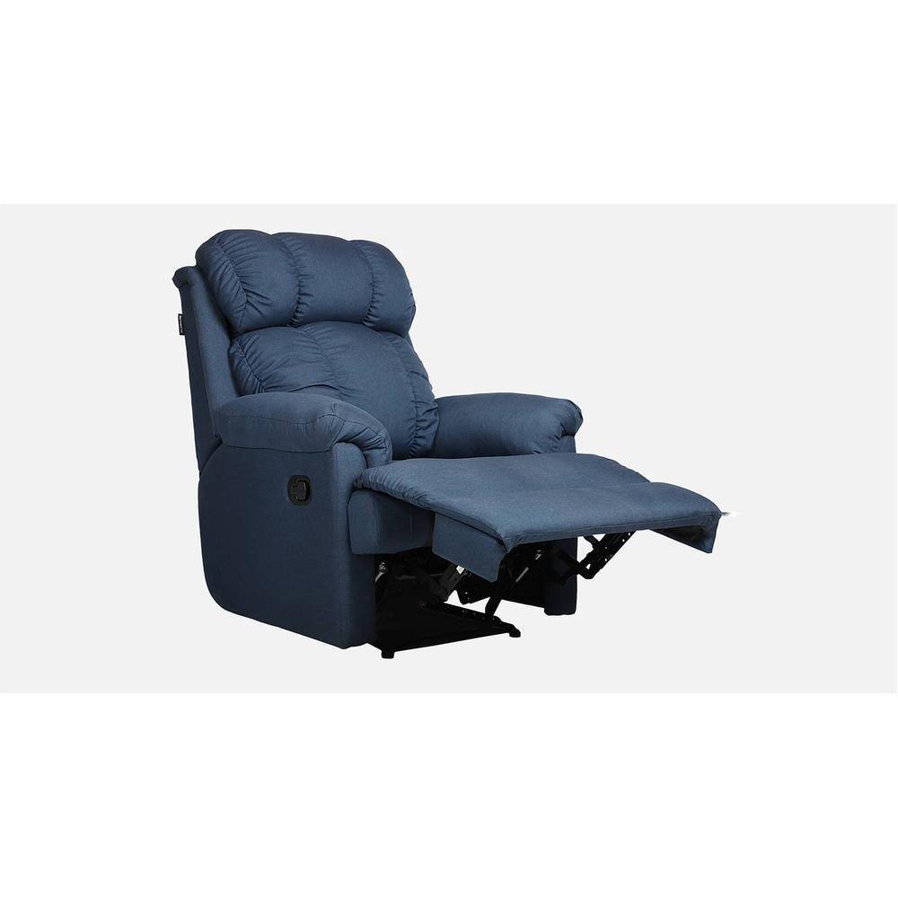 369 Single Fabric One Seater Manual Recliner in Blue Colour