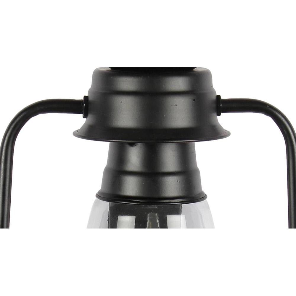 Cleo Black Metal Wall Mounted Lantern Lamp