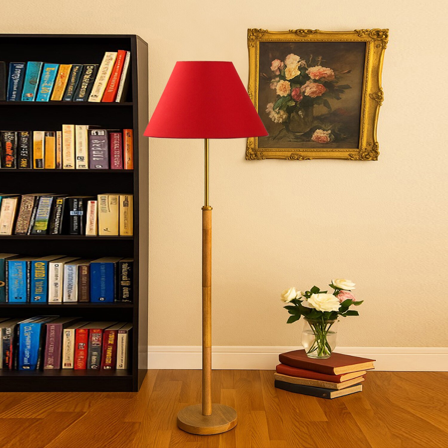 Devansh Wood & Metal Floor Lamp