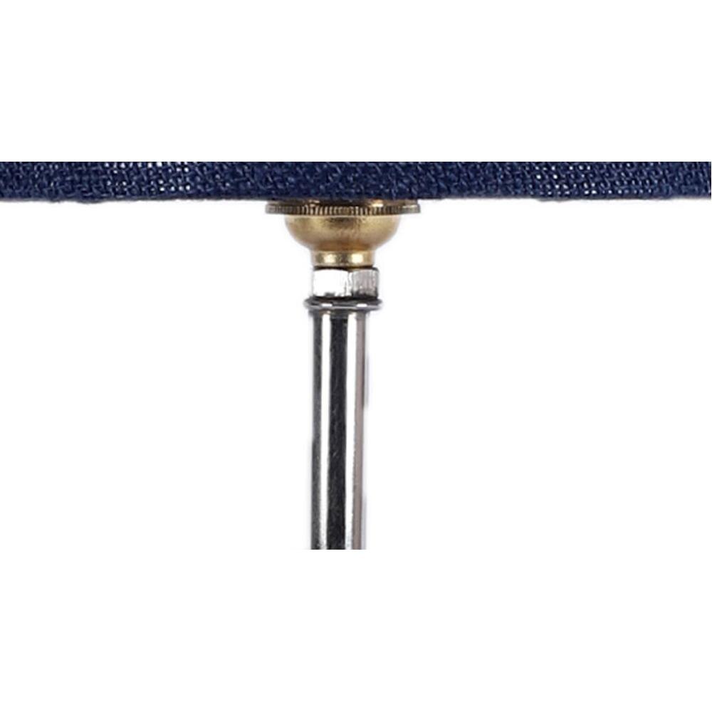 Emily Blue Natural Fiber Shade Table Lamp with Natural Wooden Base