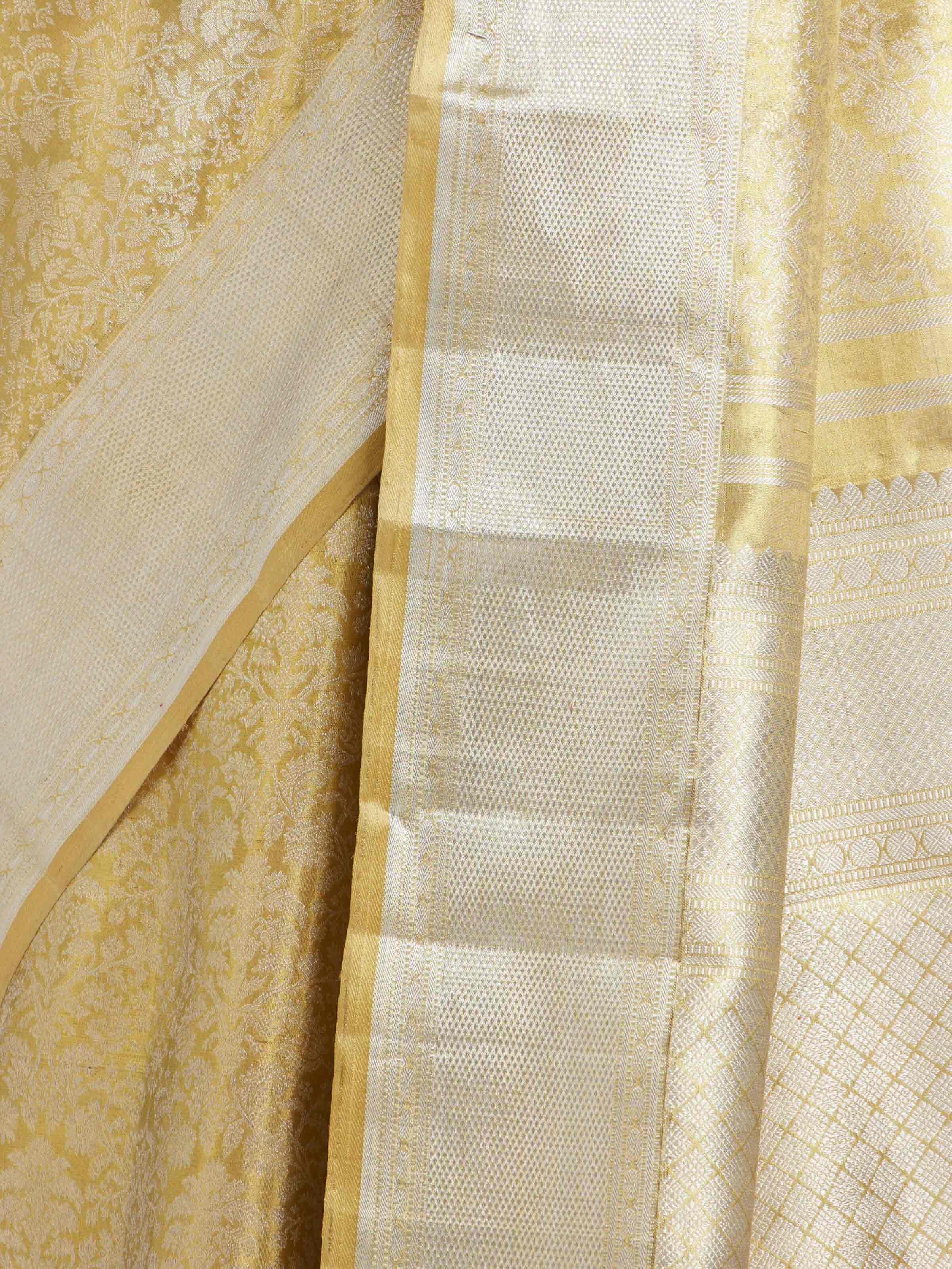Gold Kancheepuram Silk Zari Saree