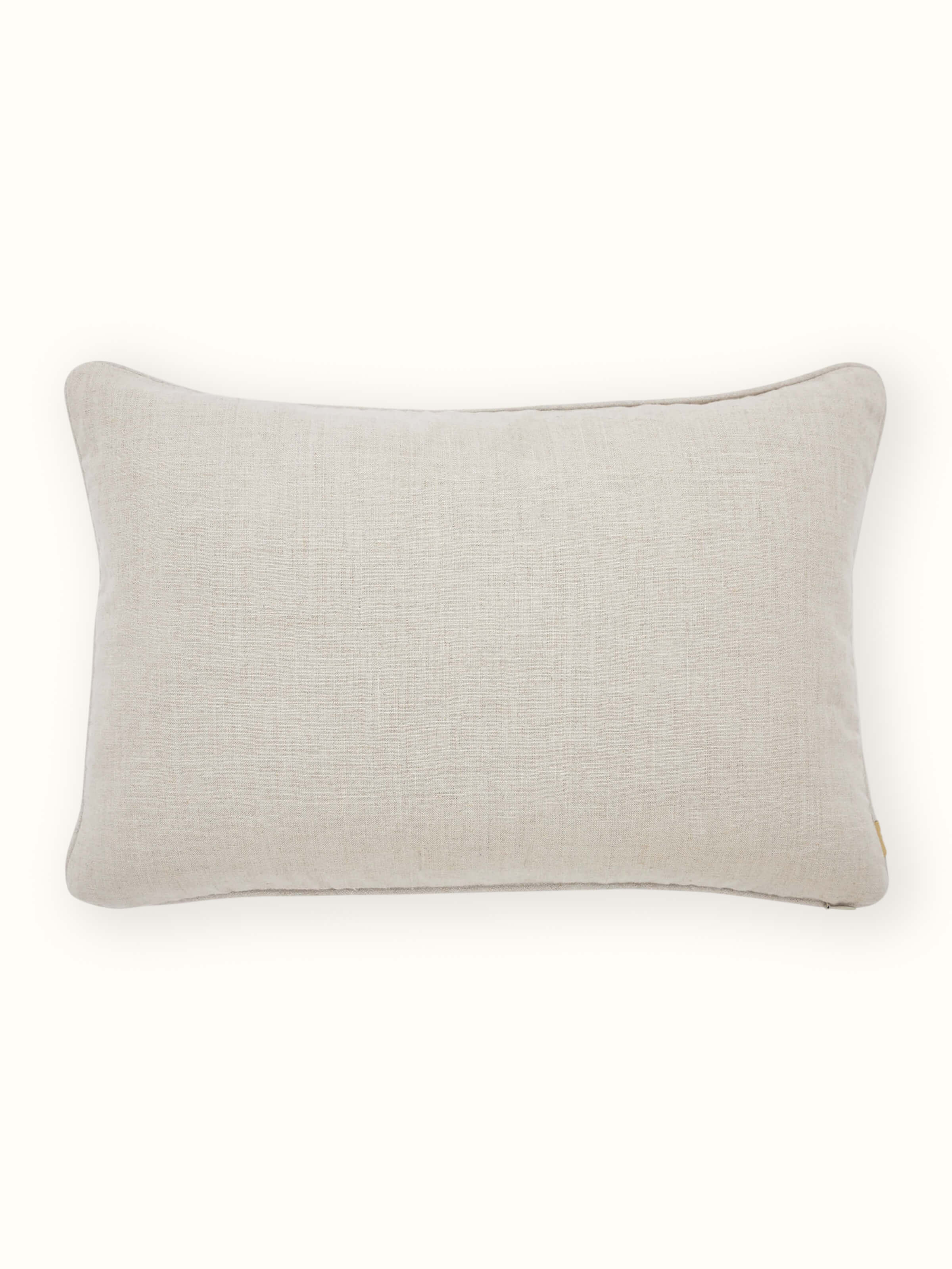 Mughal Miniature Magenta Buta Linen Kashmir Chain Stitch Hand Embroidery Cushion Cover