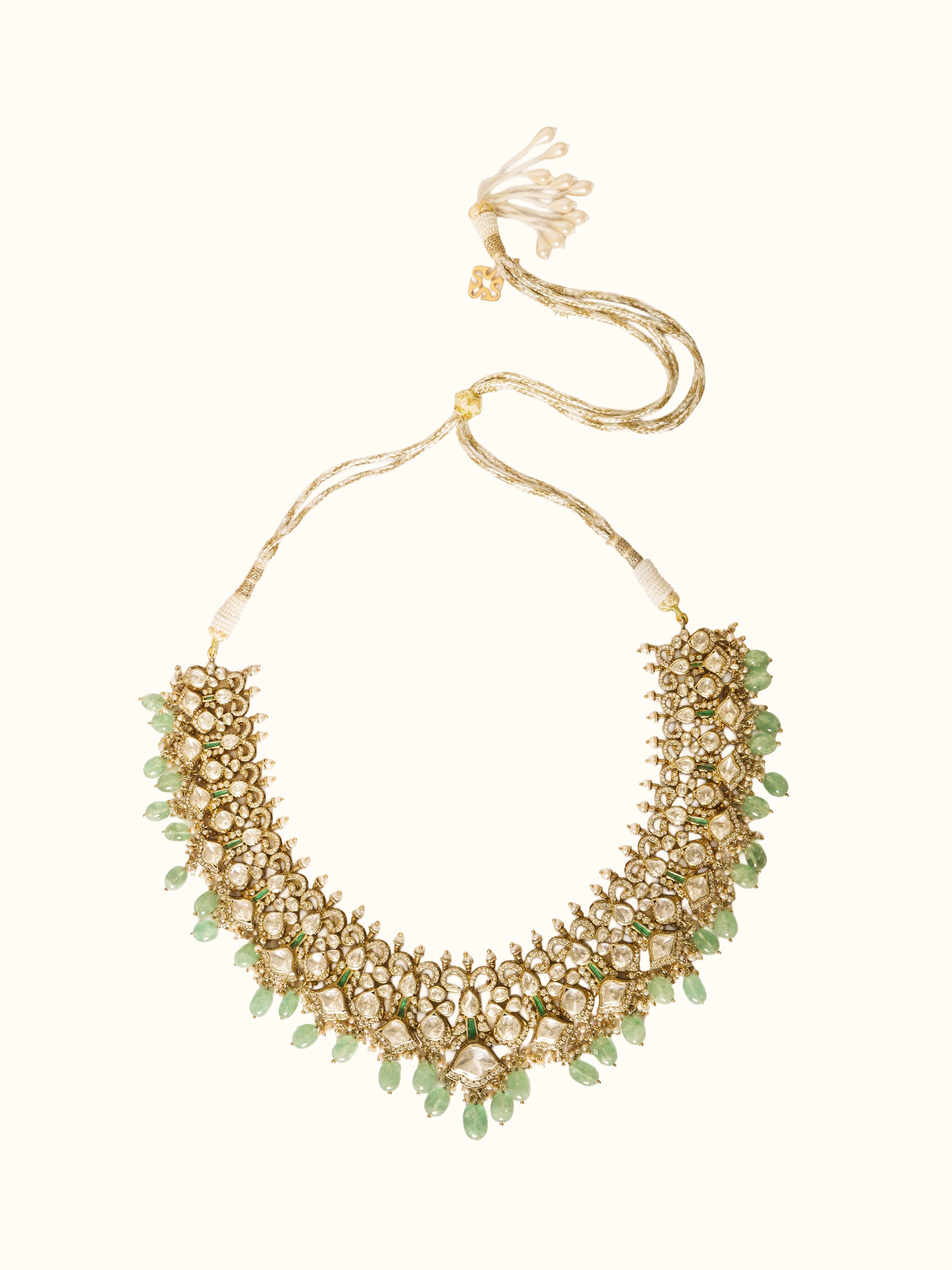 Front view of Silver Smithing collar necklace