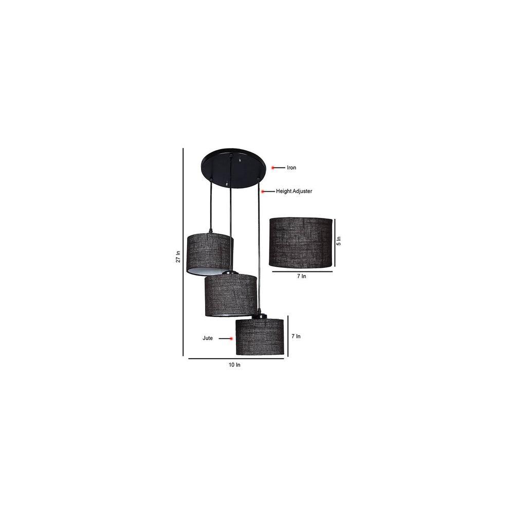 Porter Brown Natural Fiber Cluster Hanging Light