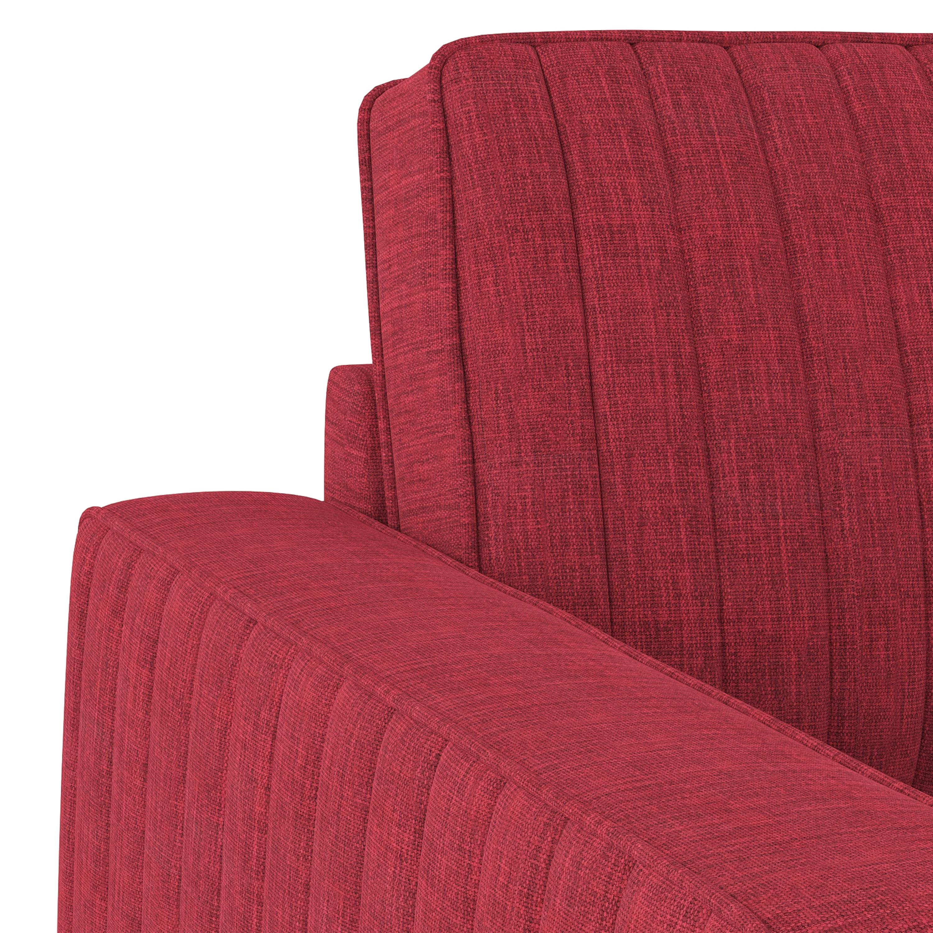Apollo Neo 3 Seater Fabric Sofa in Salsa Red Colour (Back Height : Regular, Cushion Type : Soft)