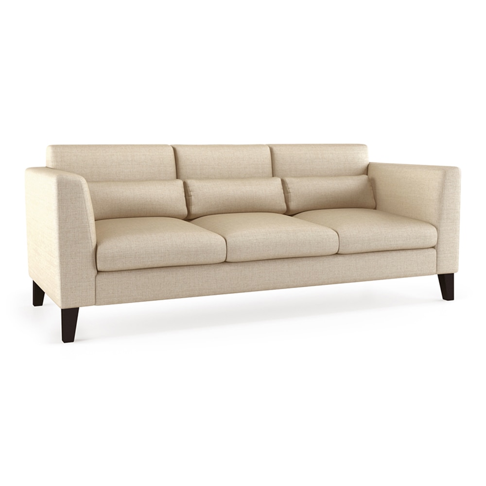 Lewis Sofa Set (Colour : Pearl, Cushion : Hard, Seater : 3+1+1)