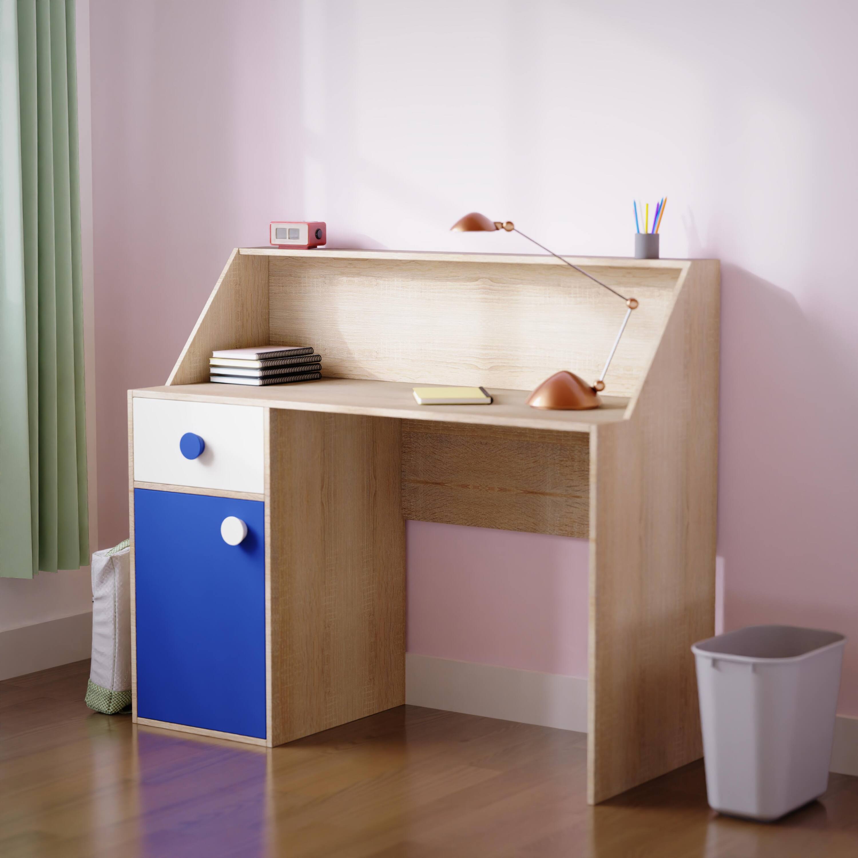 Elementary Study Table In Oak Colour