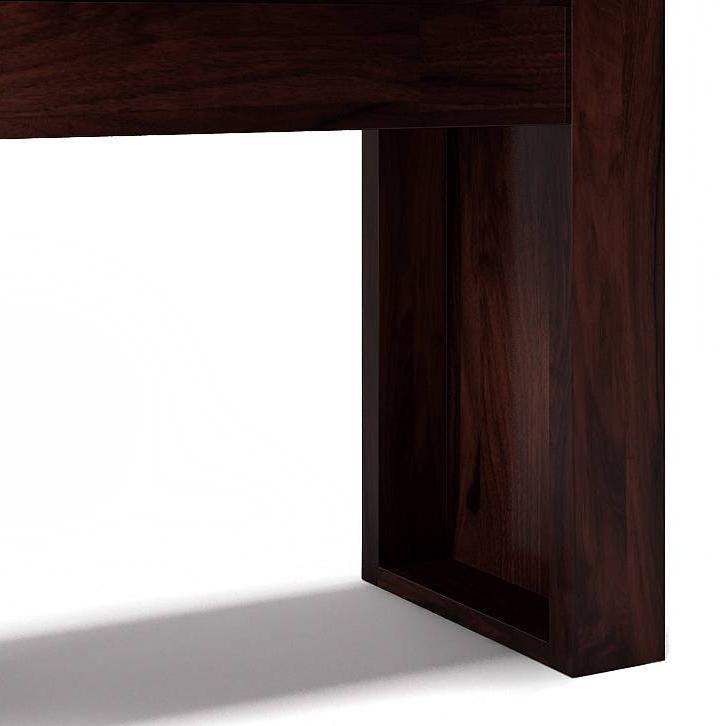 Epsilon Solid Wood Console Table in Mahogany Finish
