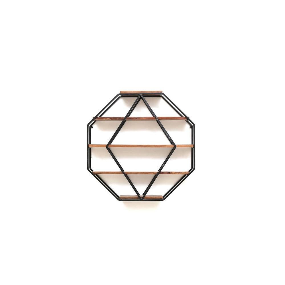 WOODENMOOD Hexa Wall Rack