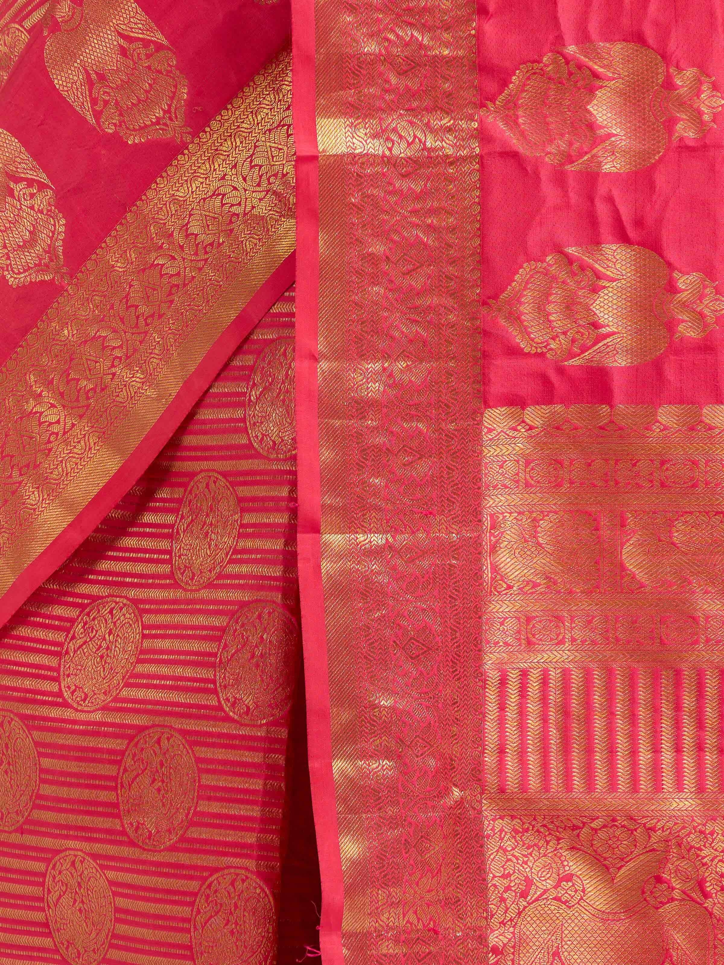 Pink Silk Kancheepuram Saree