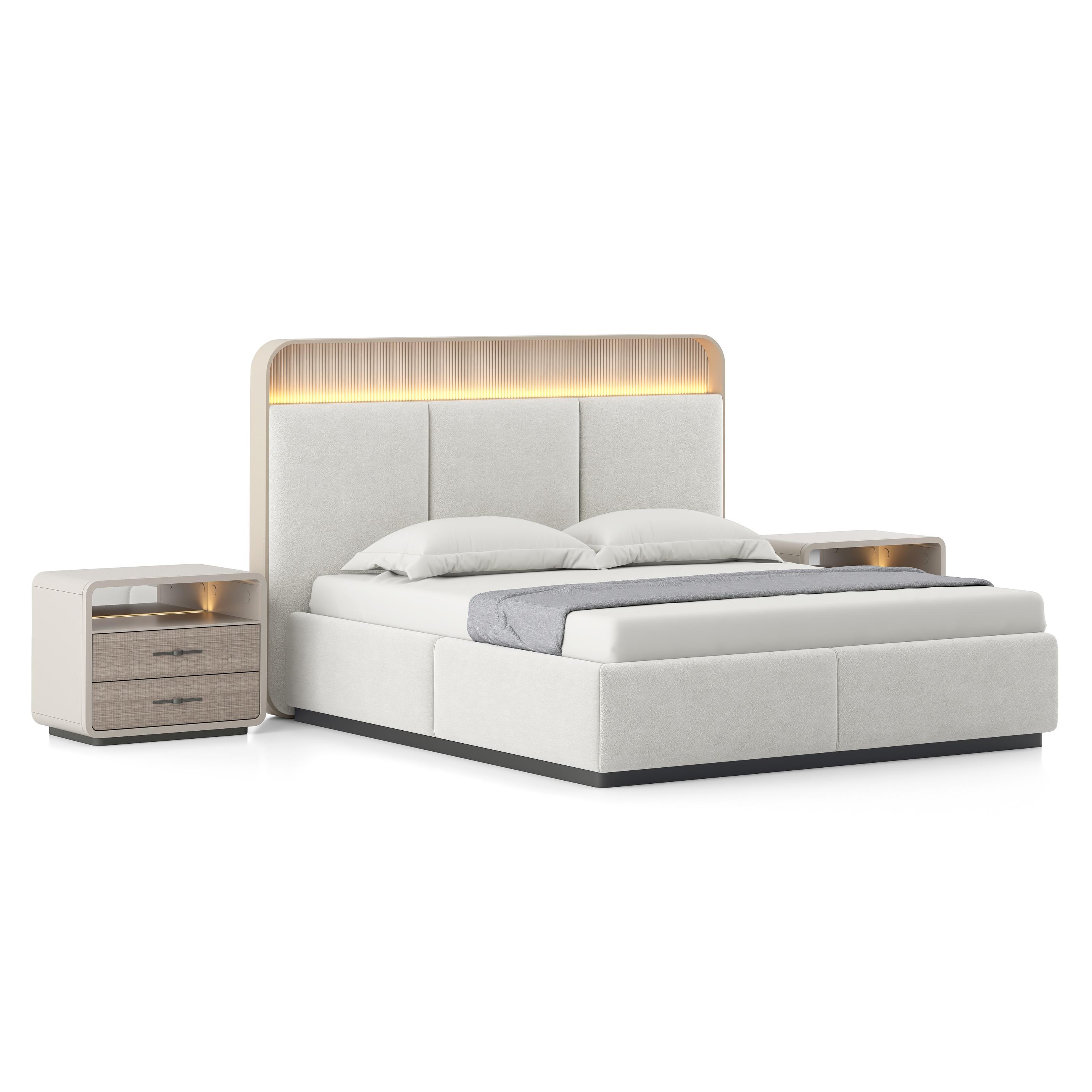 Valeria Upholstered King Bed With Hydraulic Storage