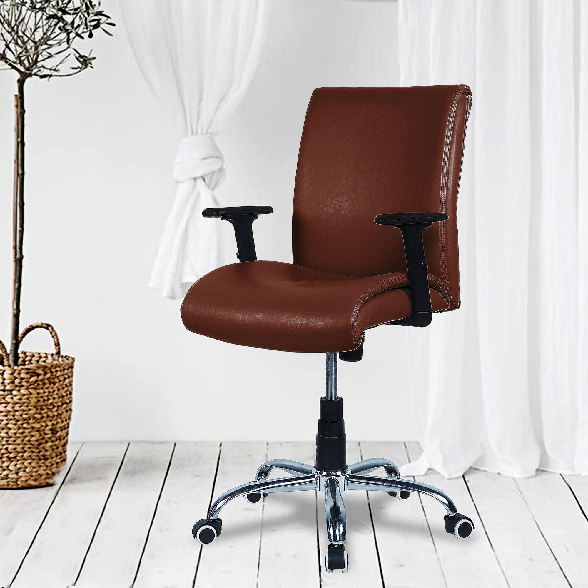 Teaauras High Back Executive Chair in Brown Colour