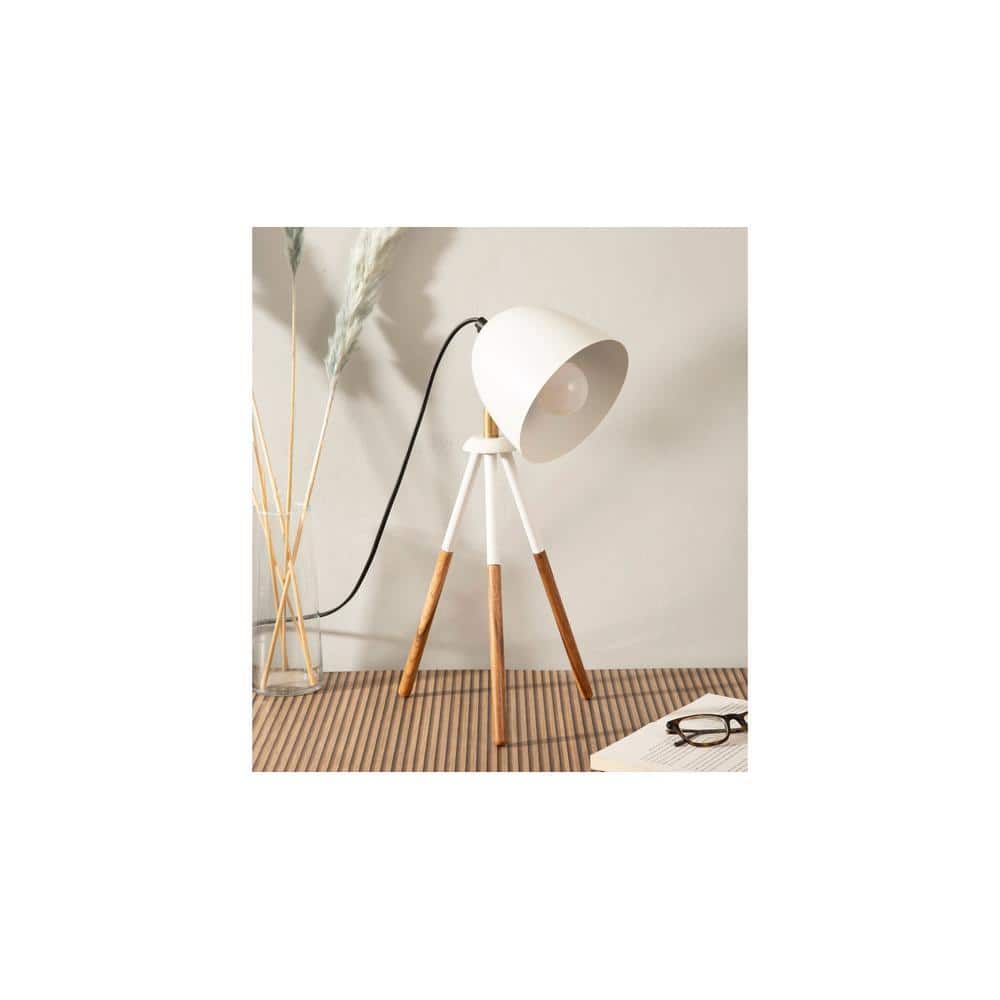 Teak Bud Desk Lamp White