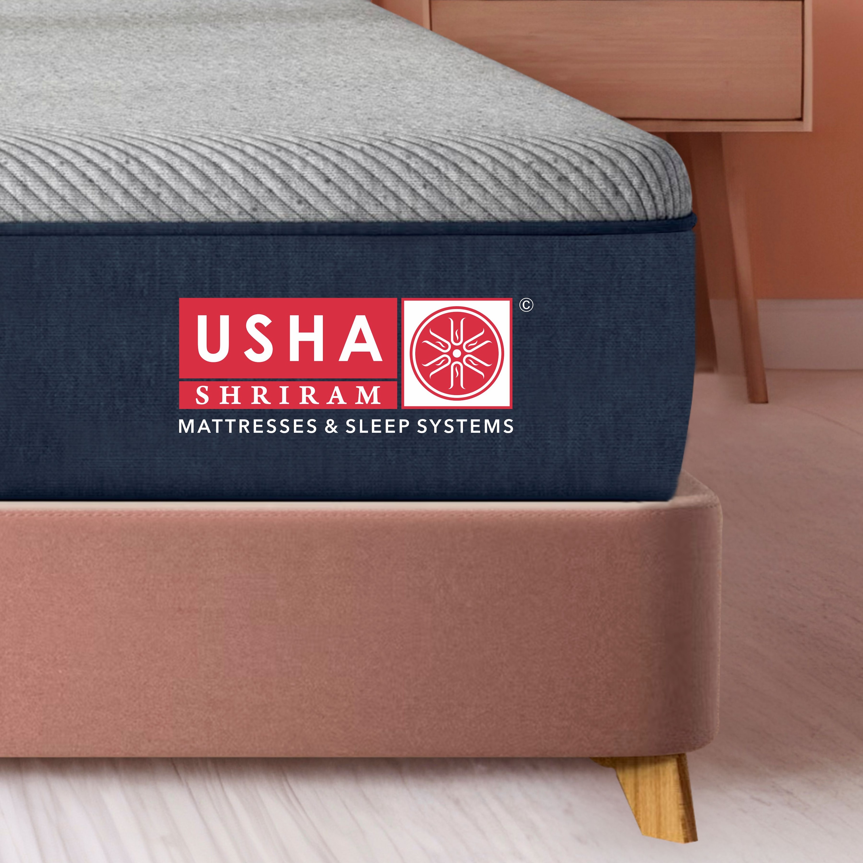 Usha Shriram Dual Comfort Soft & Firm Sides with 10 Years Warranty (Mattress Thickness: 8 Inches, Mattress Dimensions: 72 x 72 in)