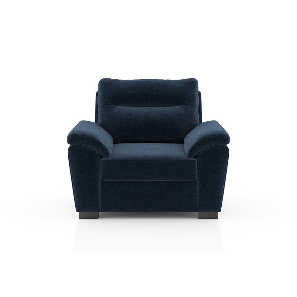 Adelaide Premium 1 Seater Fabric Sofa in Cobalt Colour
