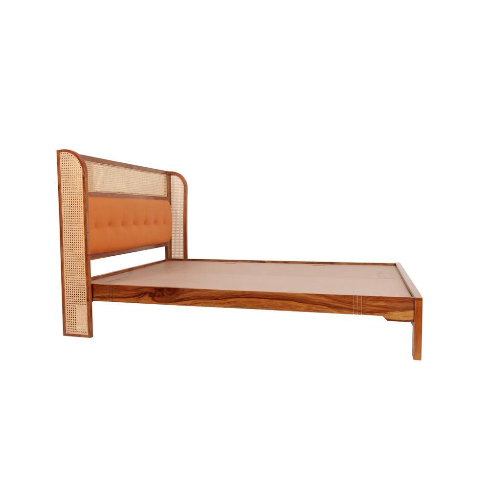 Stylona Solid Wood Non Storage Bed In Provincial Teak Finish