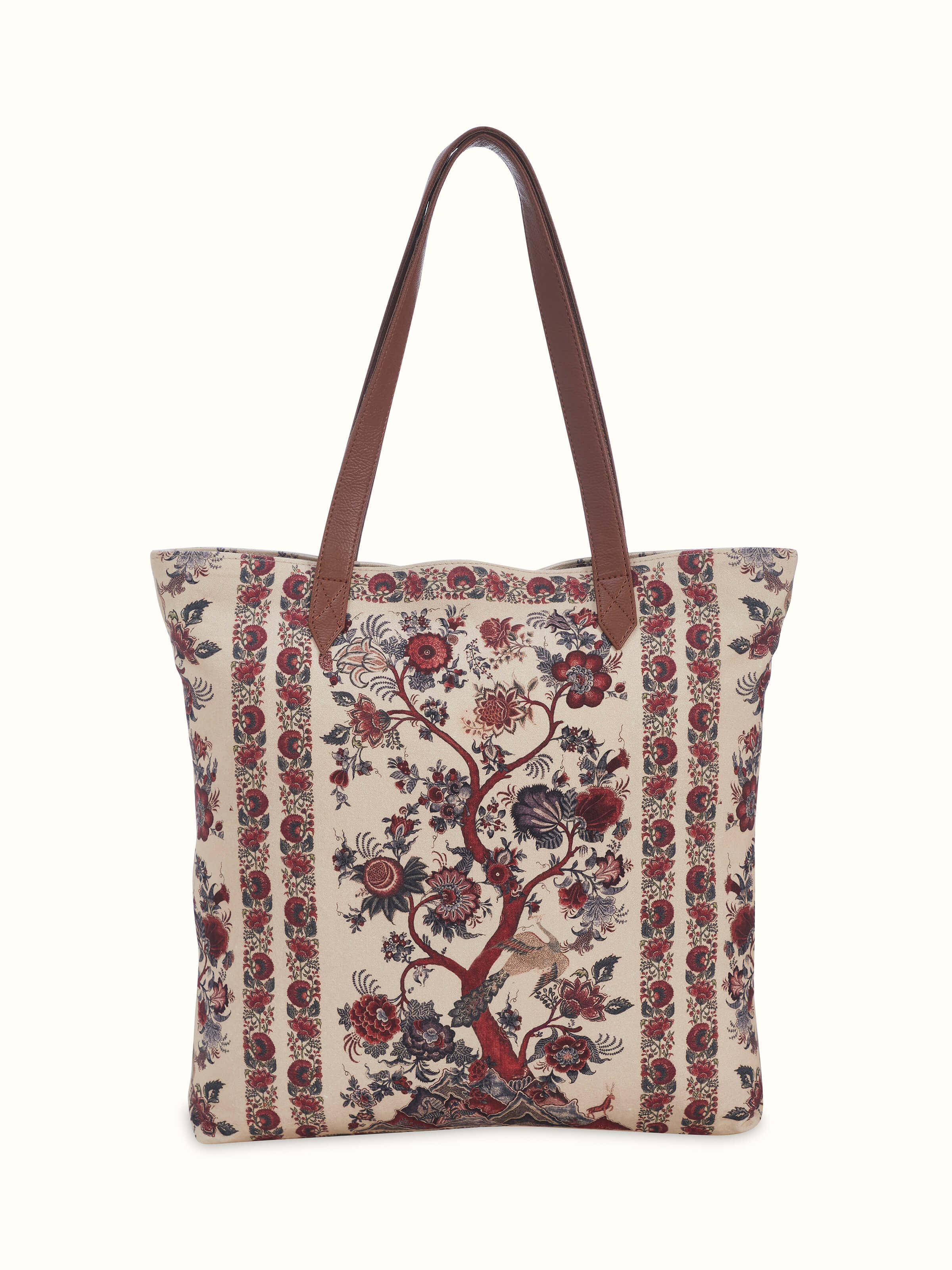 Tote Bag Printed With Design Inspired By Chintz Artwork