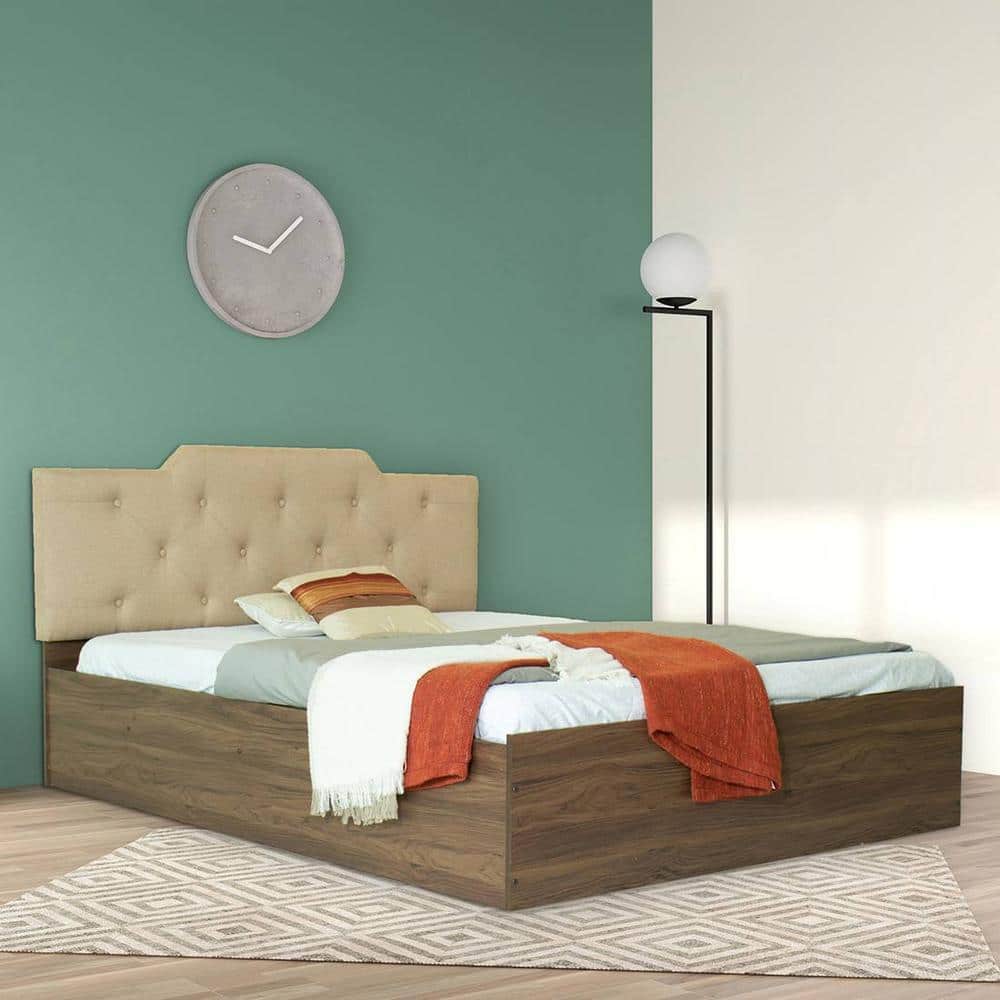 Prajna Bed With Premium Leatherette Fabric And Box Storage Queen Bed