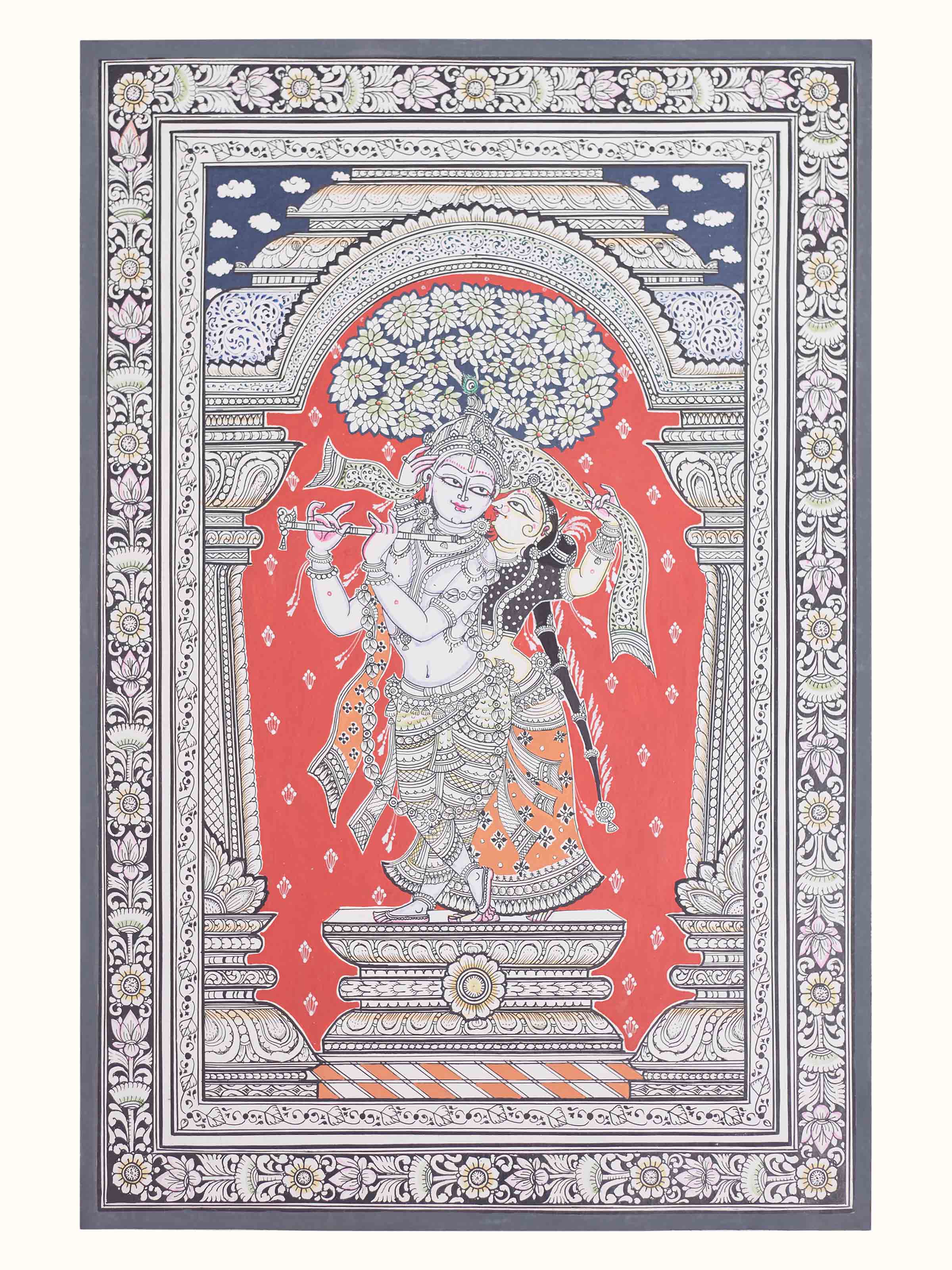 Radha Krishna Pattachitra Painting