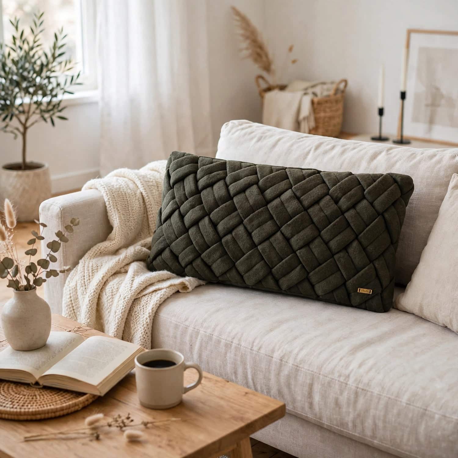 Thames Hundet Melange Decorative Cushion Cover 12 x 20 Inches