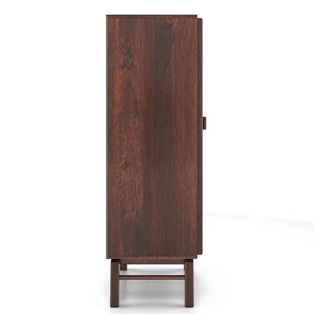Boisdale Solid Wood Bar Cabinet in Walnut Finish