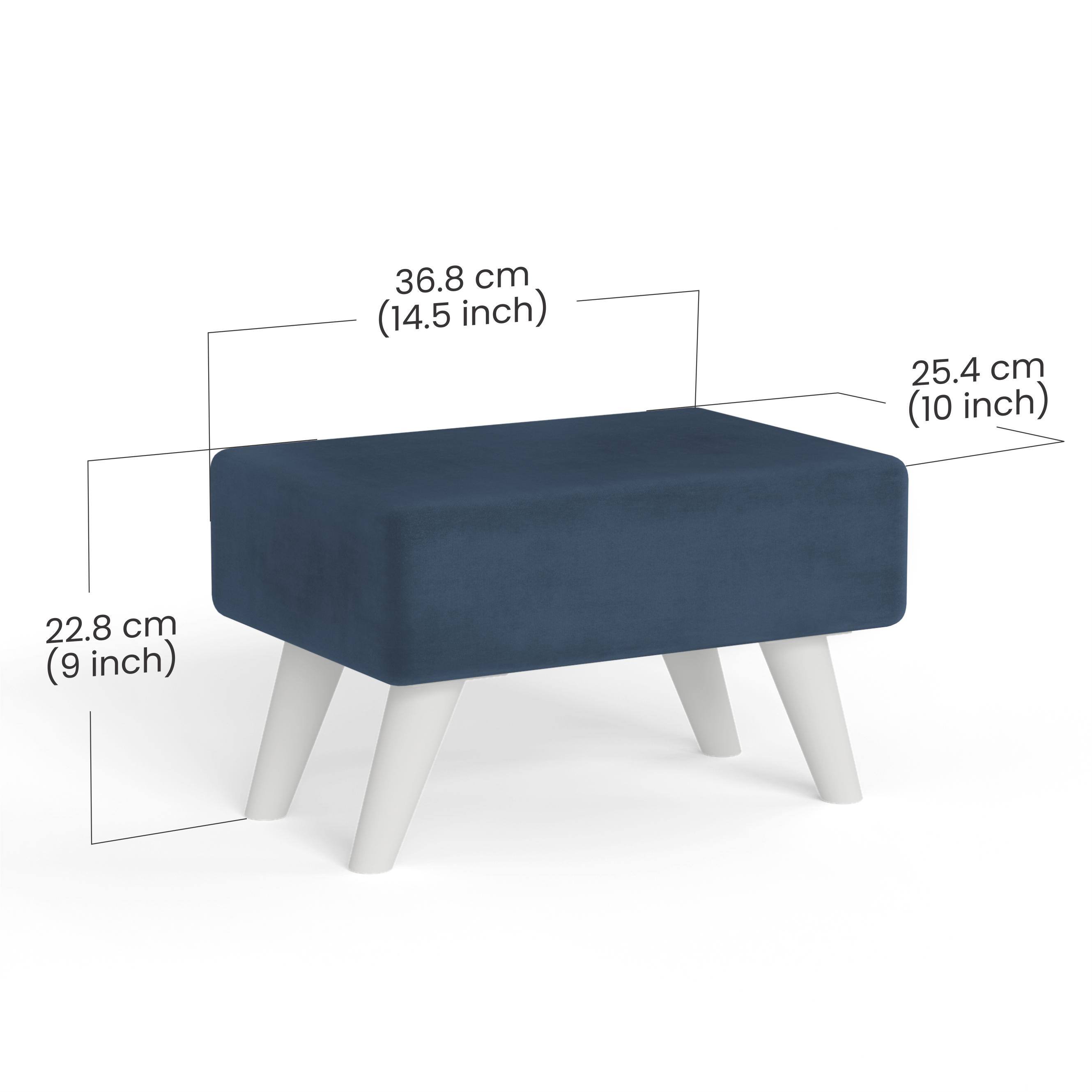 Midase Engineered Wood Multipurpose Ottoman in Blue Colour