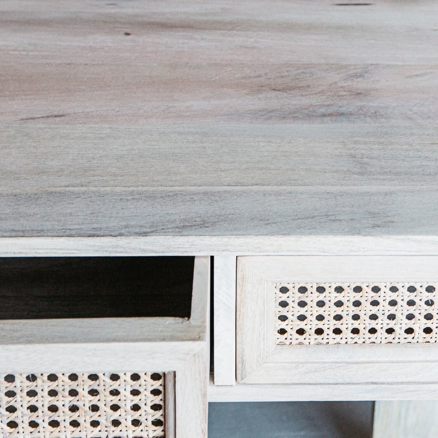 Atlanta Solid Wood Study Desk in White Finish