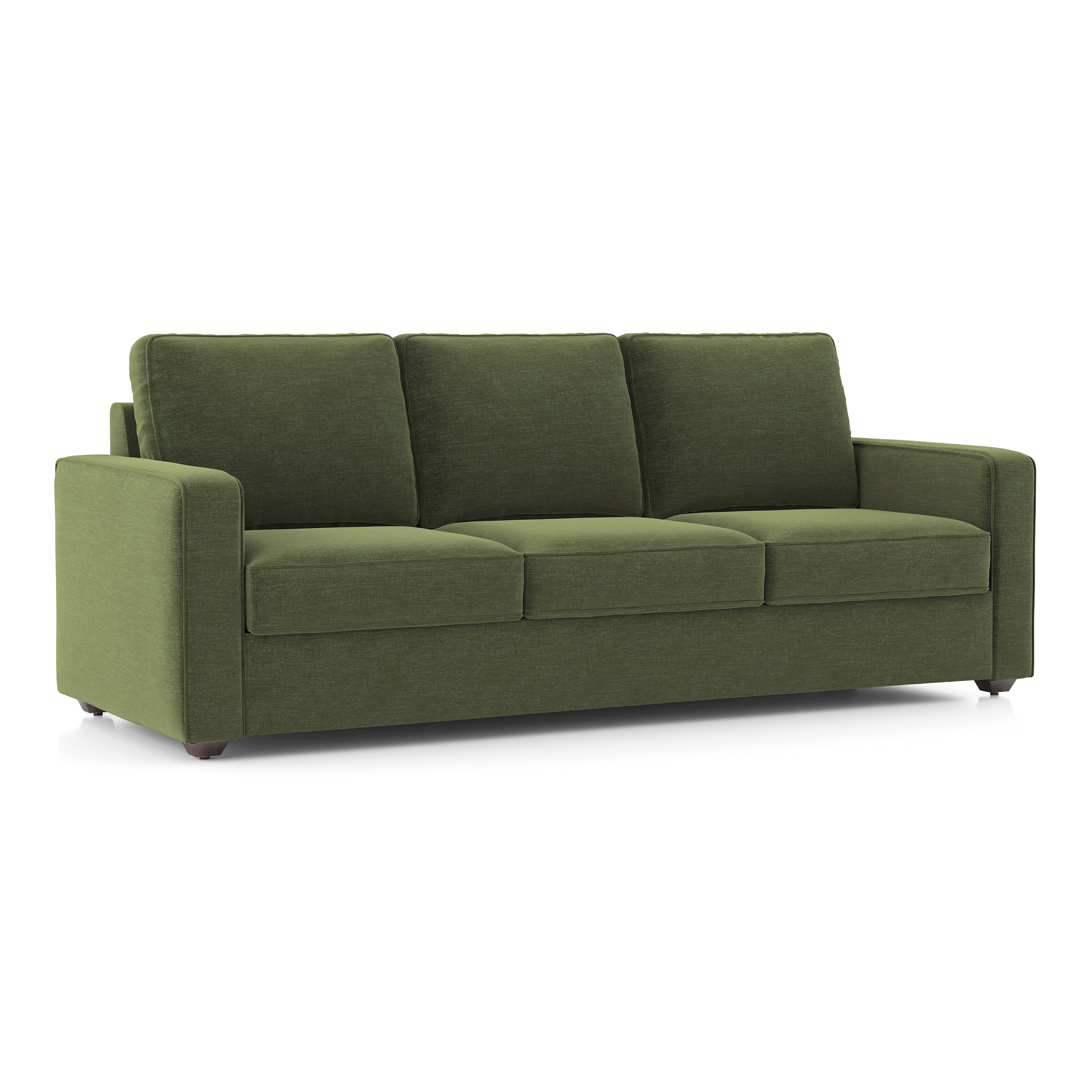 Apollo Sofa (Colour: Moss Green, Cushion: Hard, Sofa Type: Regular, Seating Capacity: 3 Seater, Back Type: Regular)