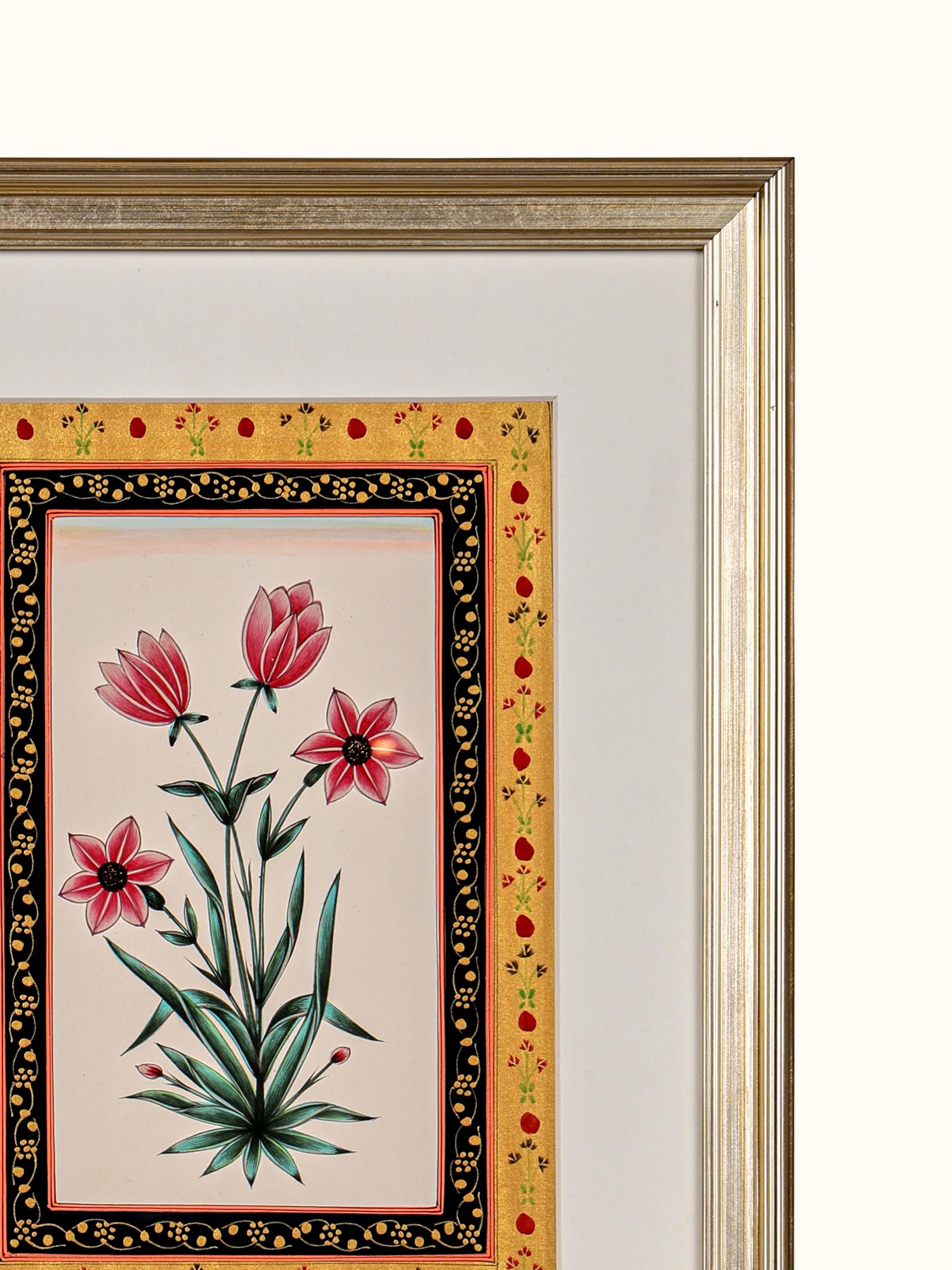 Pink Tulips Miniature Painting