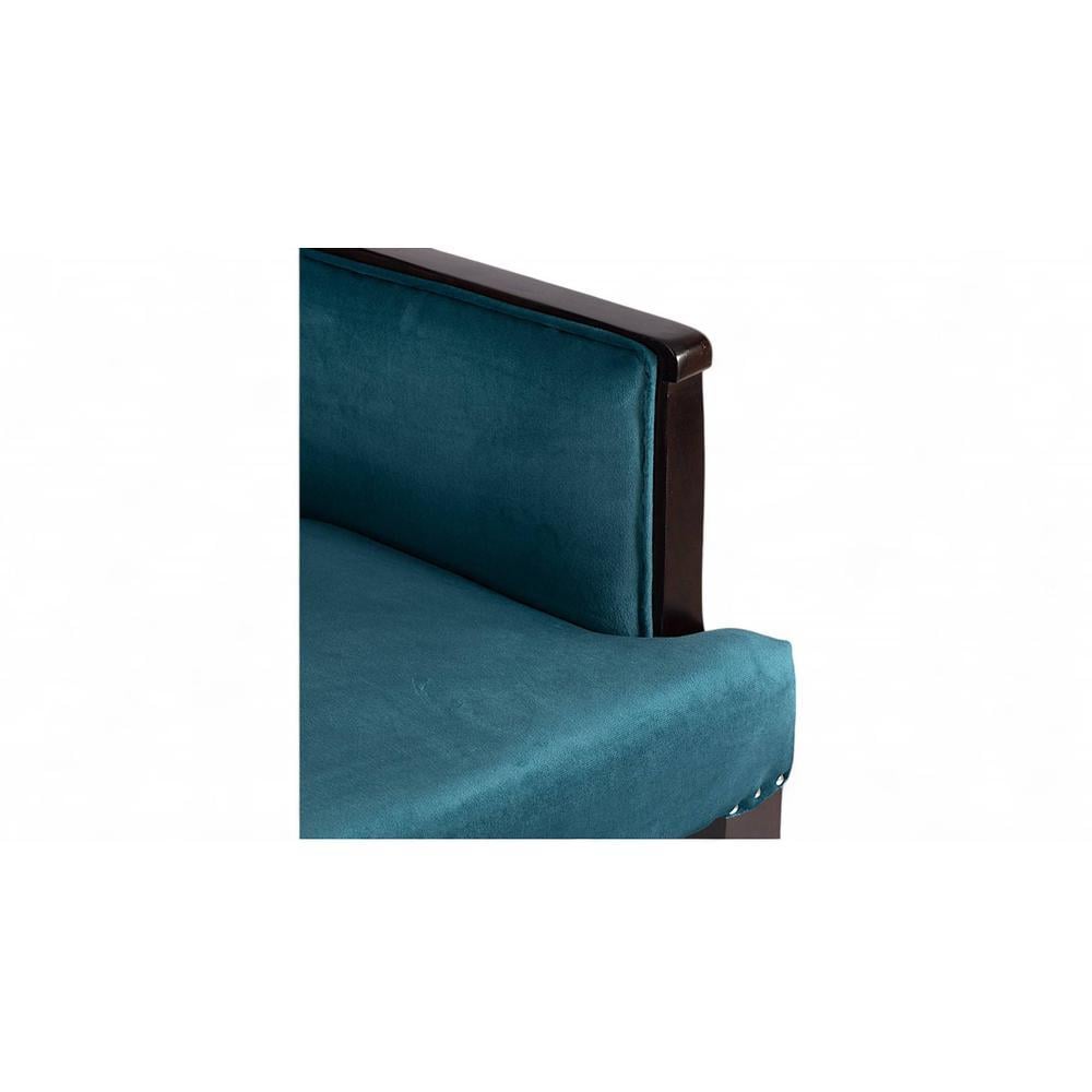 Arista Sheesham Wood Accent Chair Set of 2 in Turquoise
