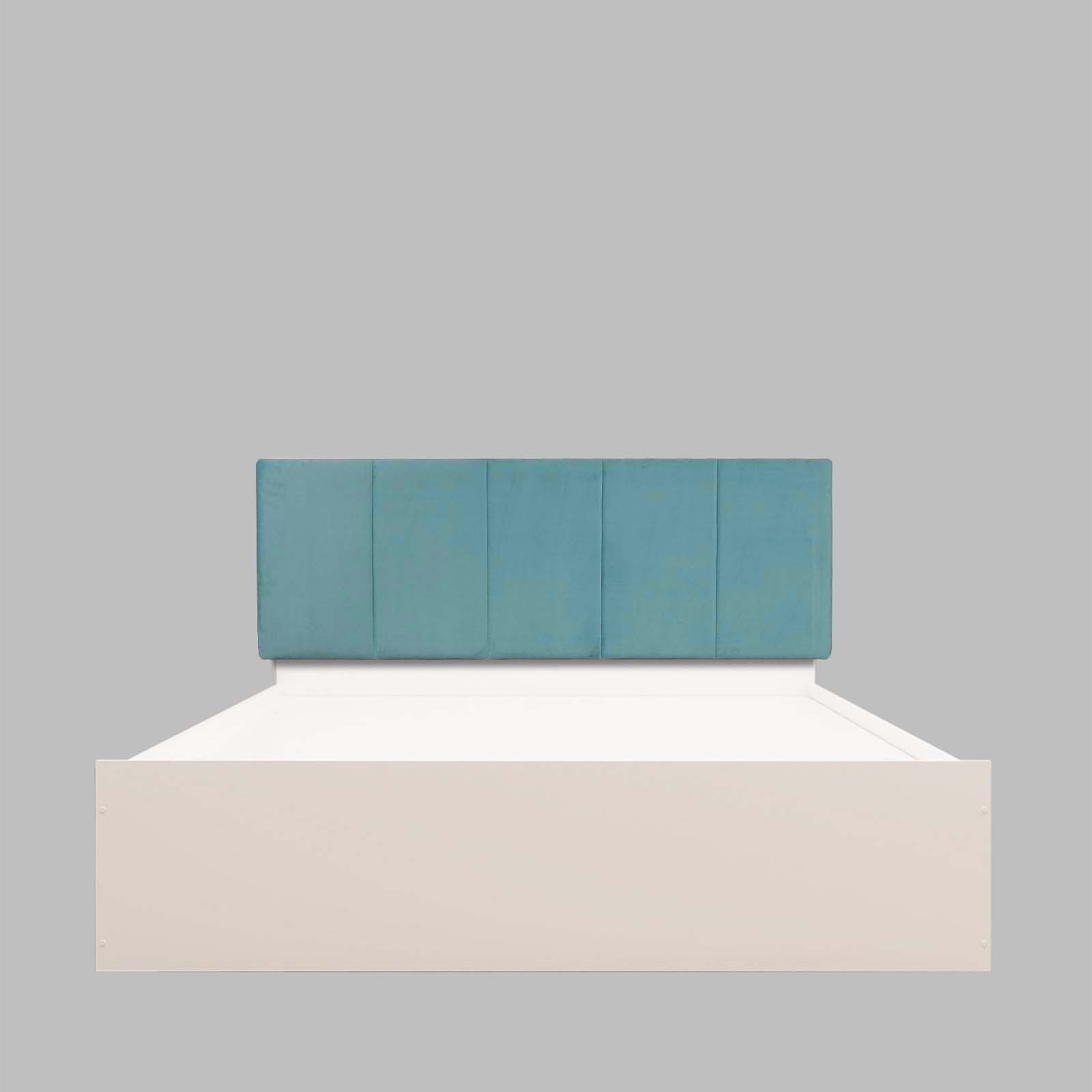 Yantra Bed With Premium Leatherette Fabric Box and Half Hydraulic Storage - Queen Bed