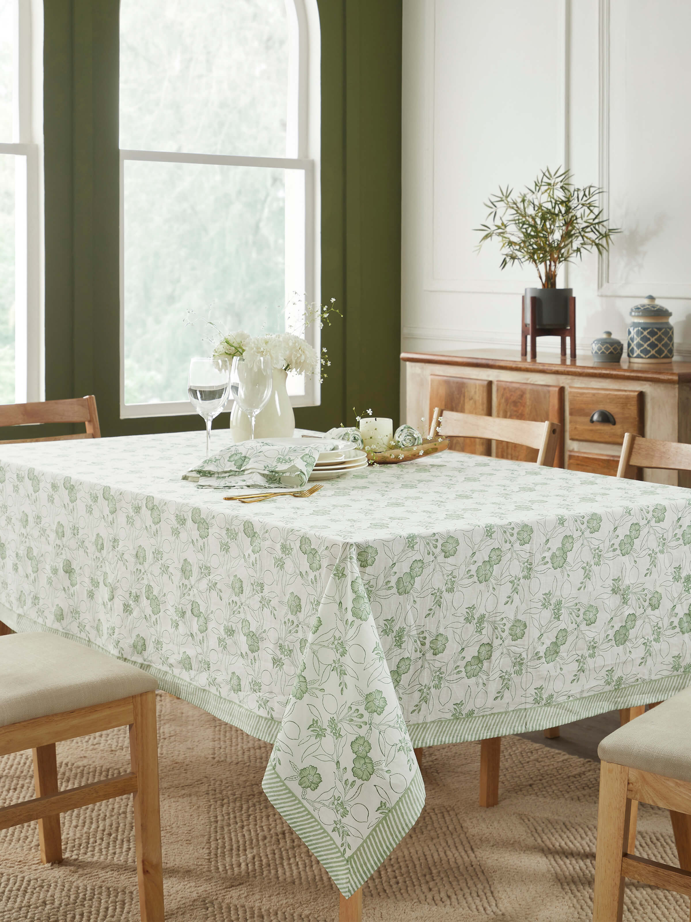 Top view capturing the full layout and print pattern