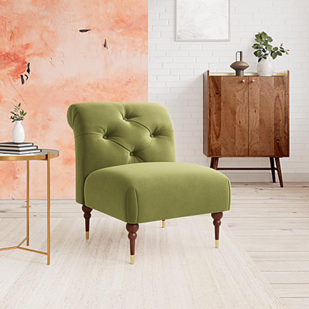 Tybalt Accent chair Velvet in Mint Green Color