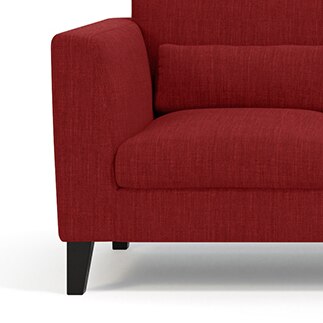 Lewis Sofa Set (Colour : Salsa Red, Cushion : Hard, Seater : 3+1+1)