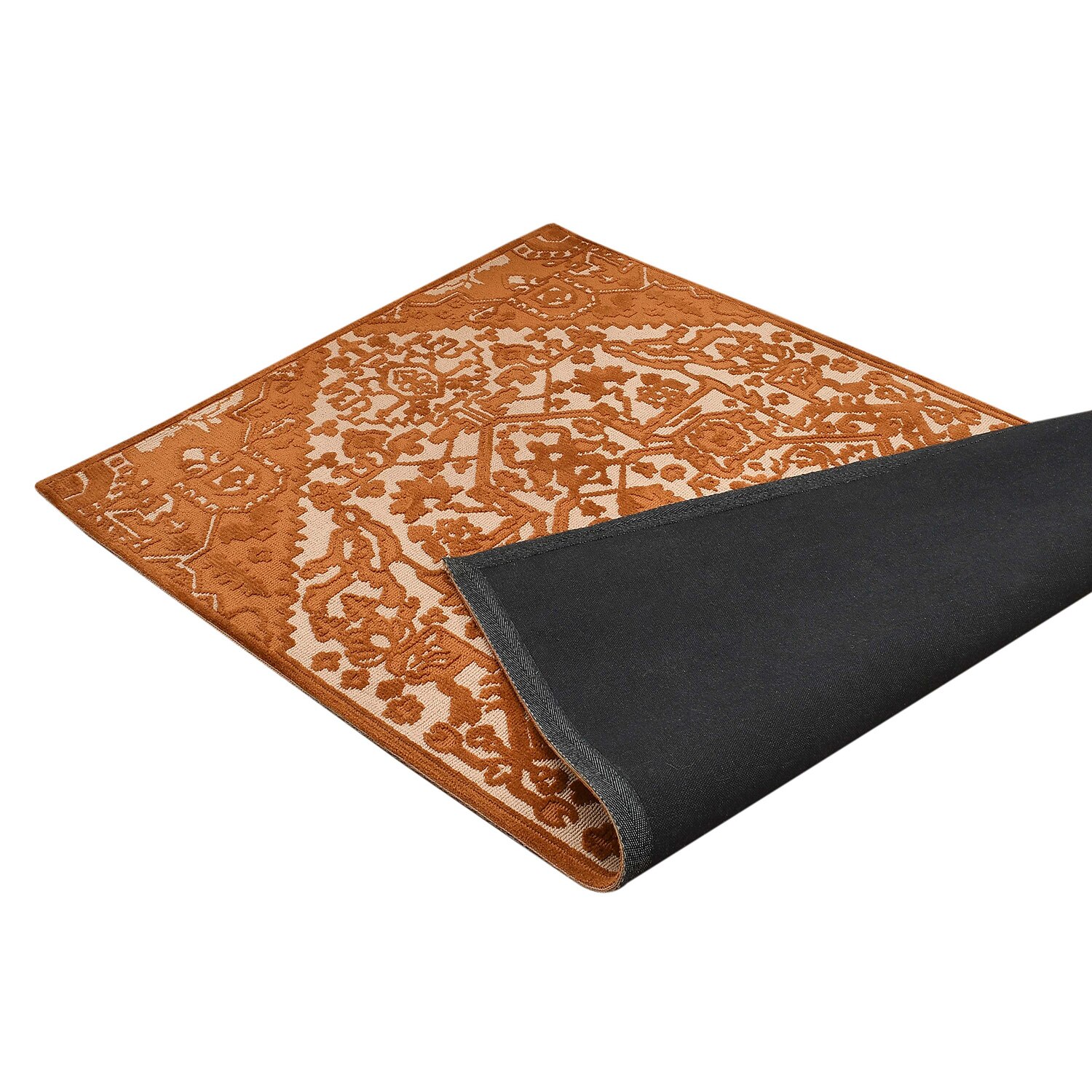 Multicolor Traditional Machine Made Polyester 6 X 9 Feet Carpet