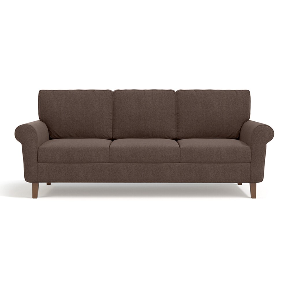 Oxford 3 Seater Fabric Sofa in Daschund Brown Colour