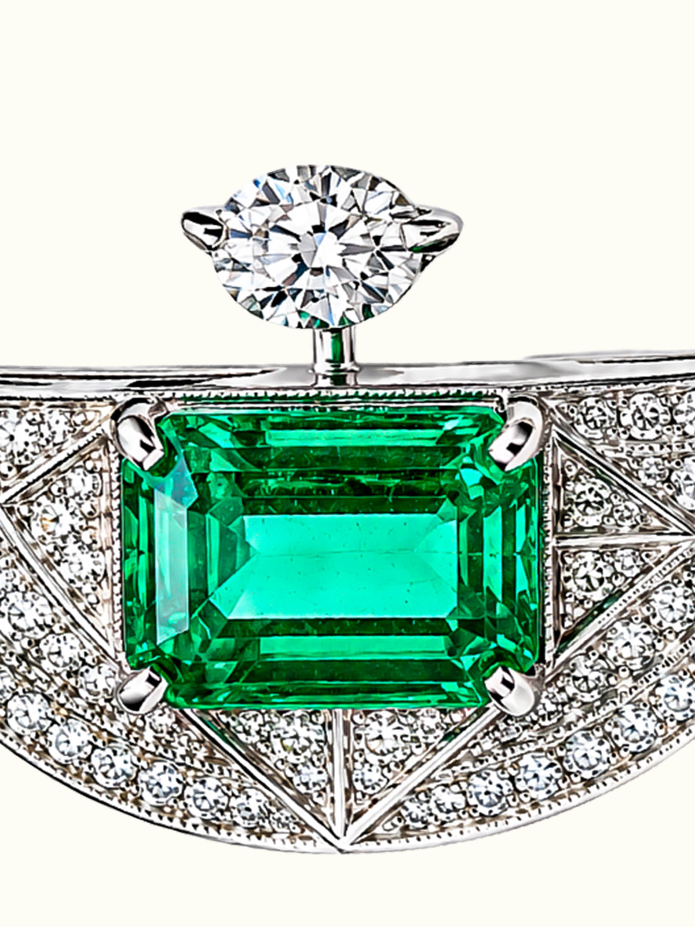 Open Setting 14 Karat White Gold Drop Earrings with Diamond and Solitaire