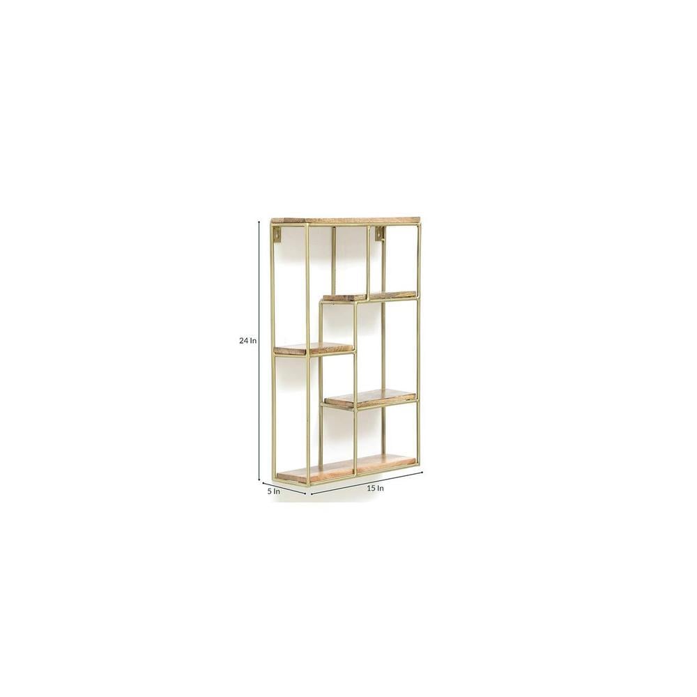 WOODENMOOD Rectangular Wall Rack