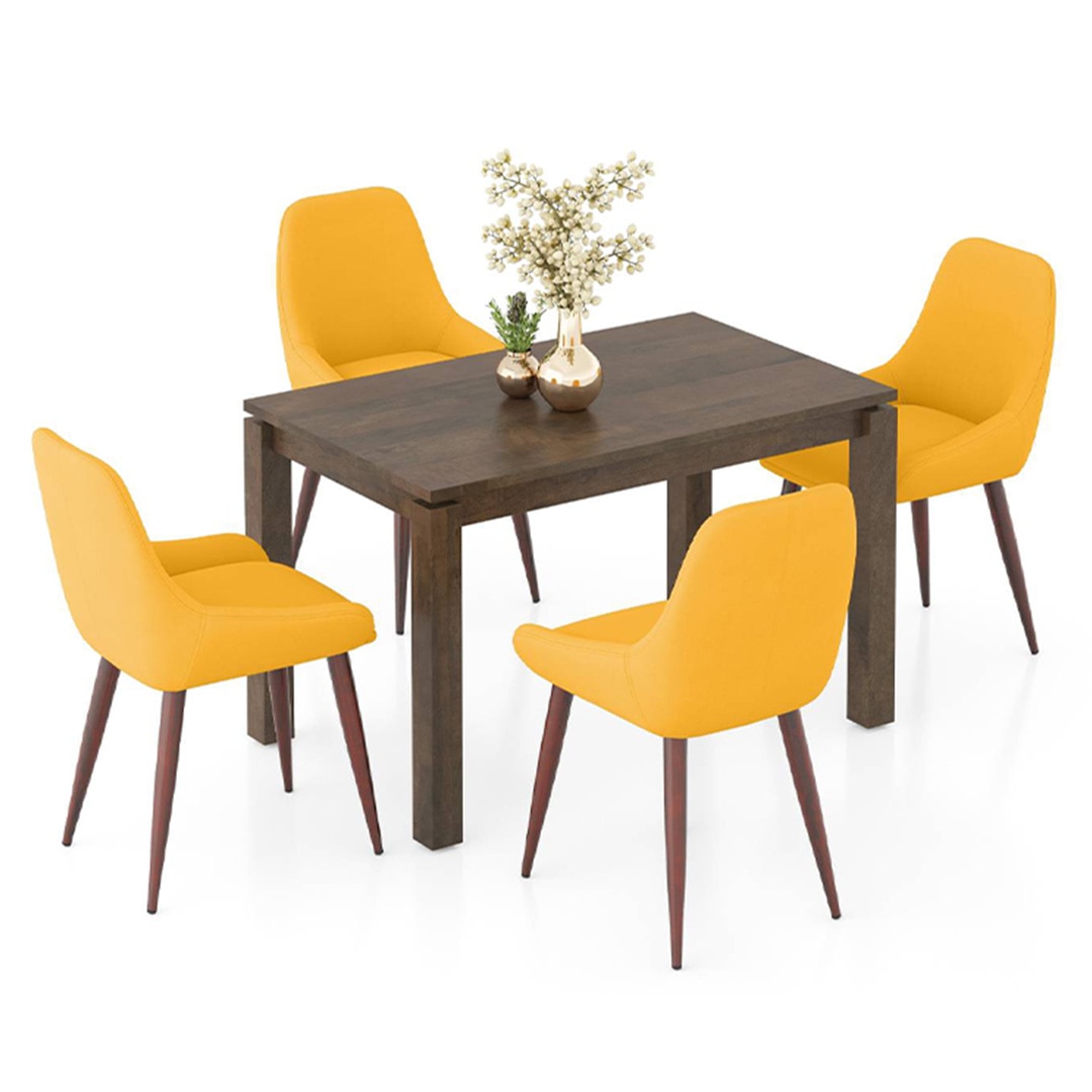 Atlas Solid Wood 4 Seater Dining Table With Rickman Lounge Chairs