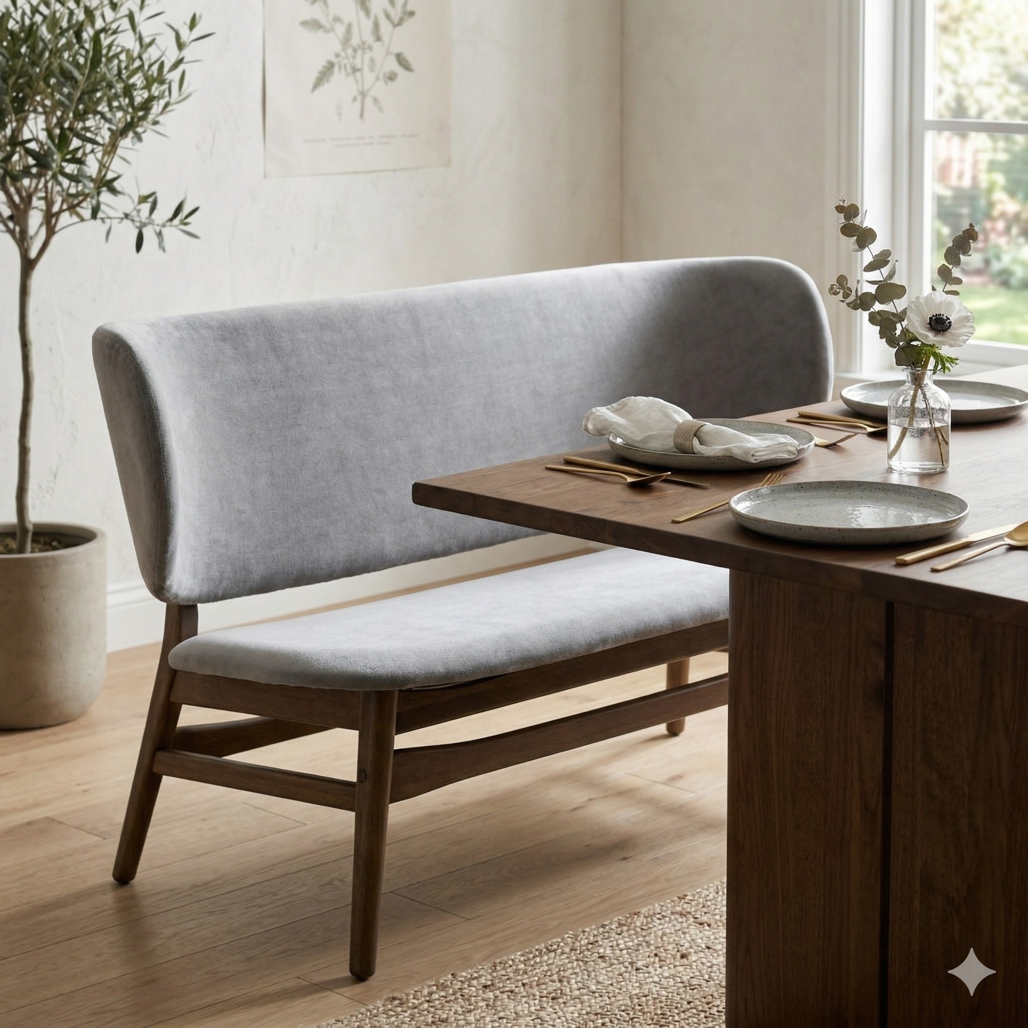 Scandinavian Polara Two Seater Lounge Chair Grey Cocoa Finish - Nestnordic