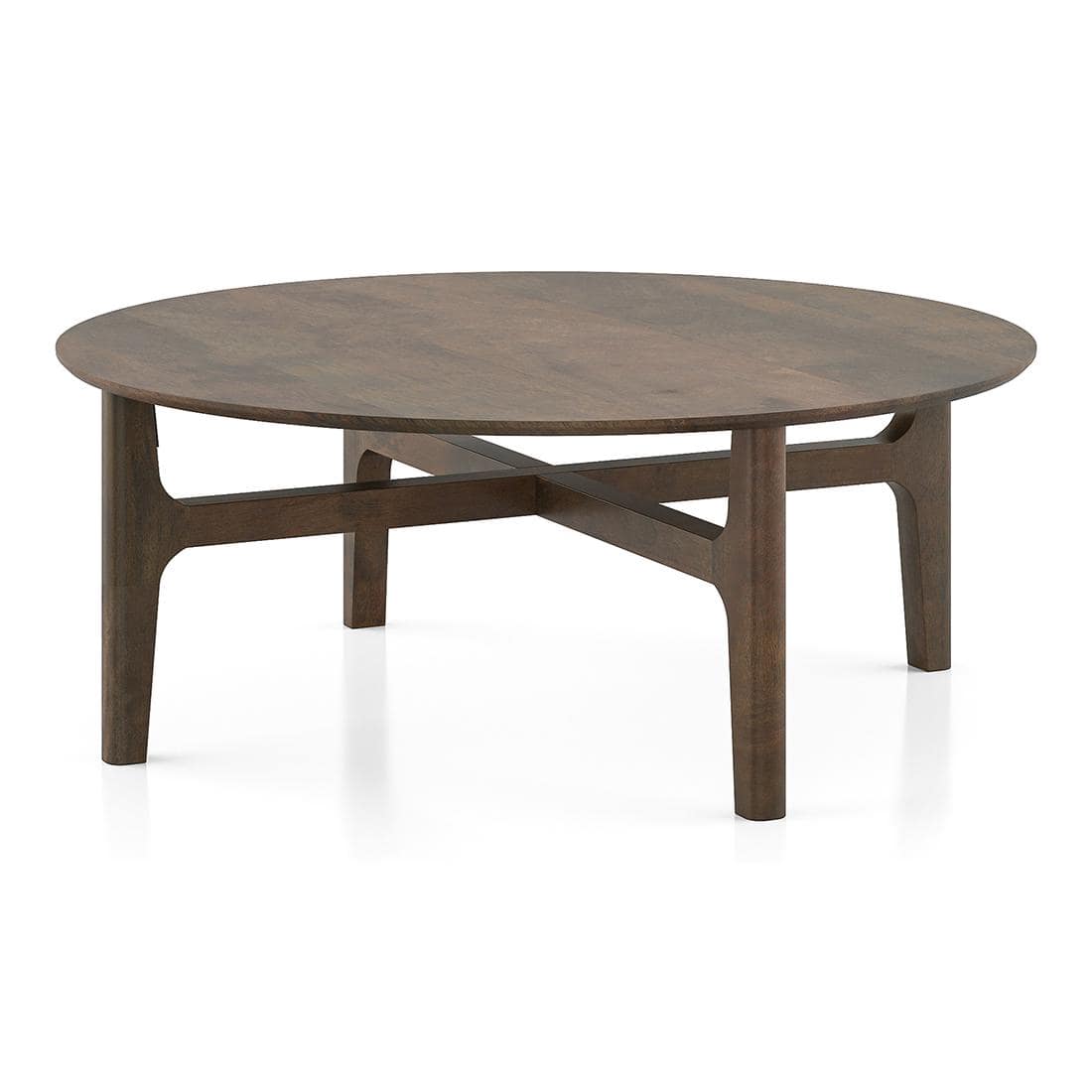 Cayman Wooden Top Coffee Table in Danish Walnut Finish